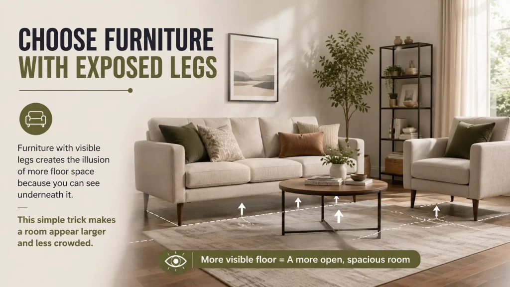 Choose Furniture with Exposed Legs