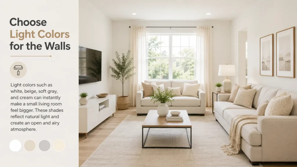 Choose Light Colors for the Walls