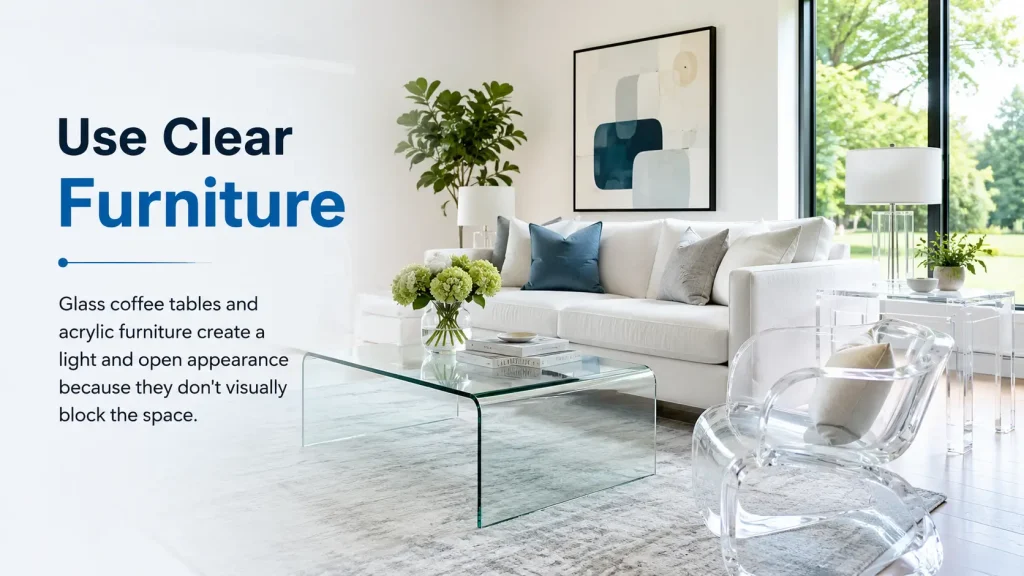 Use Clear Furniture